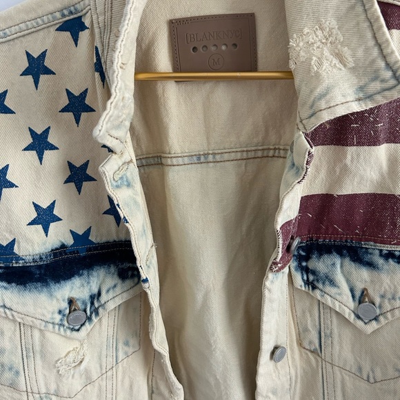 America 🇺🇸 denim jean jacket with American flag print - Picture 4 of 5